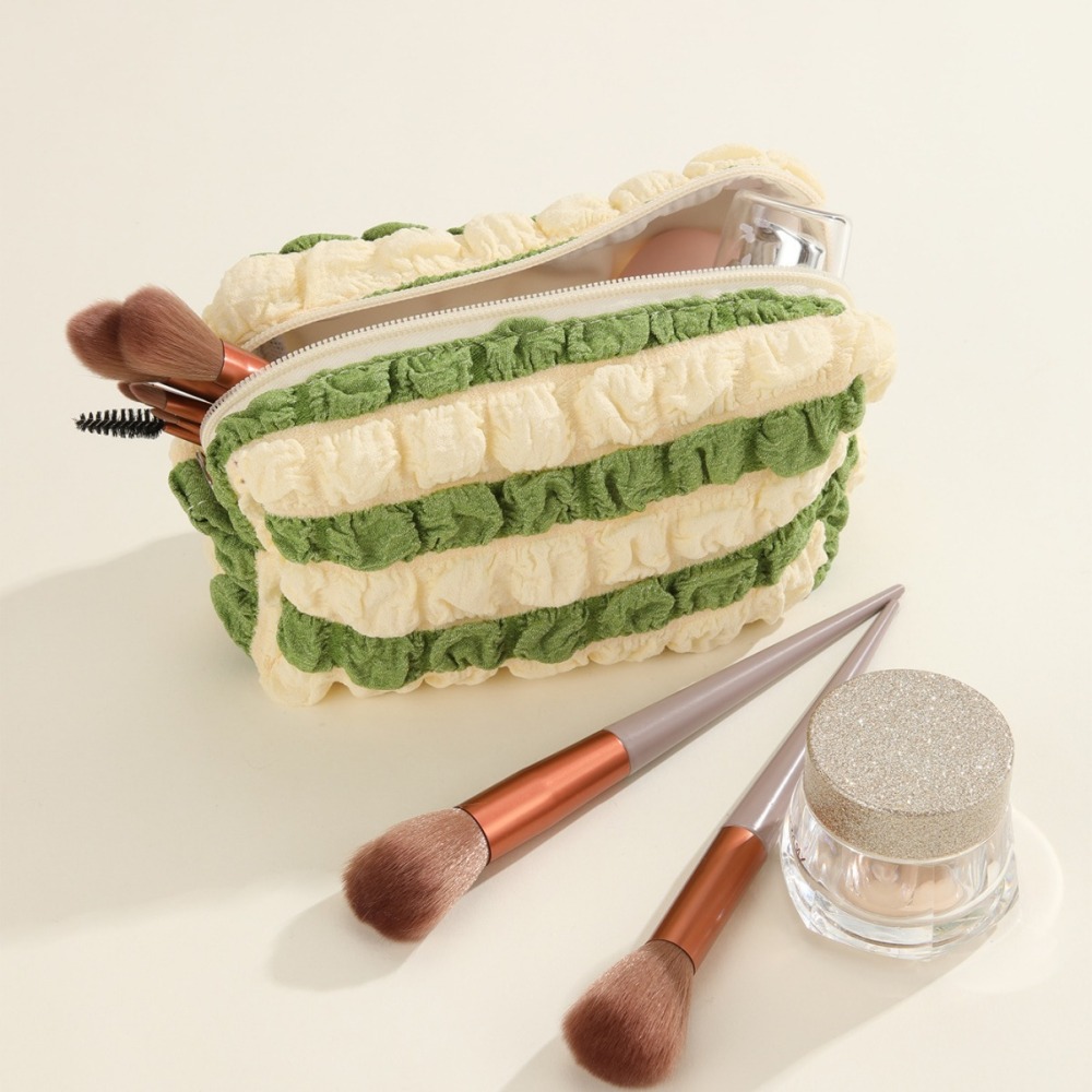 Simple Series Daily Stripe Mixed Color Polyester Makeup Bags Picture3