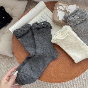 Women's High Bounce Elegant Solid Color Mid-Calf Socks h5 Picture3