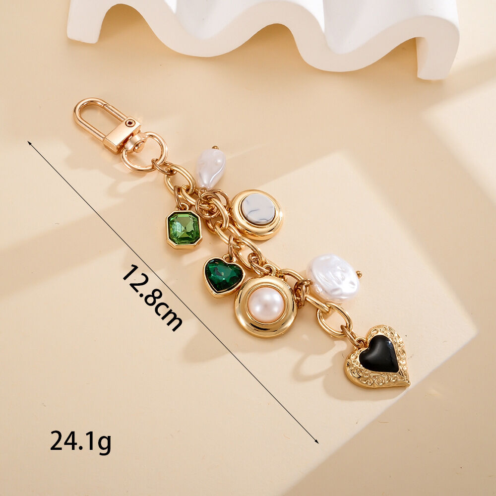 Simple Series Daily Heart Animal Oceanic Style Beads Chain Shell Fish Starfish Alloy Bag Charms