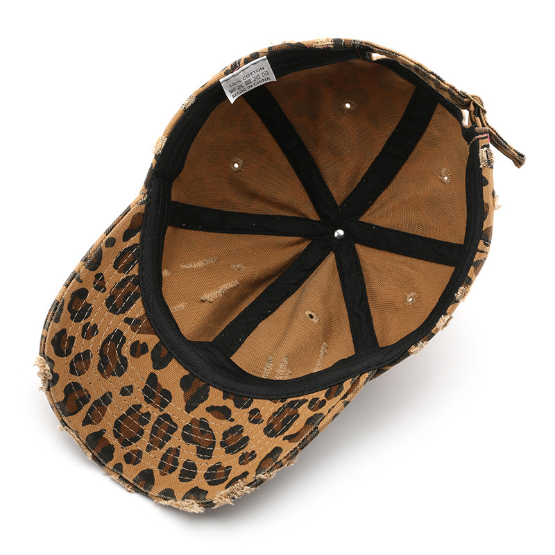 Simple Series Retro Leopard Print Cotton Baseball Cap h5Picture5
