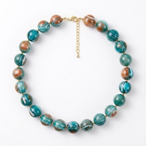 Simple Series Sweet Beads Gradient Color Acrylic Women's Beaded Necklaces h5 