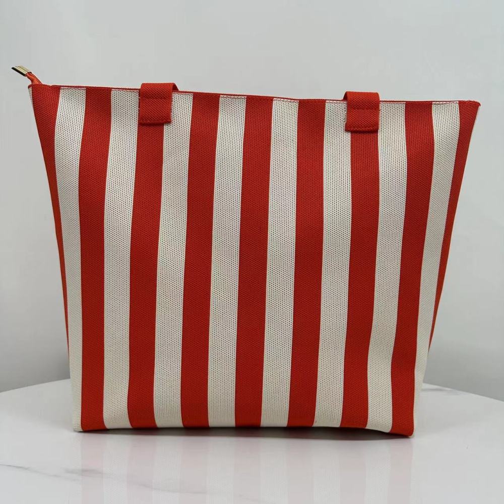 Casual Style Woven Stripe Mixed Color Polyester Women's Square Shoulder Bags 