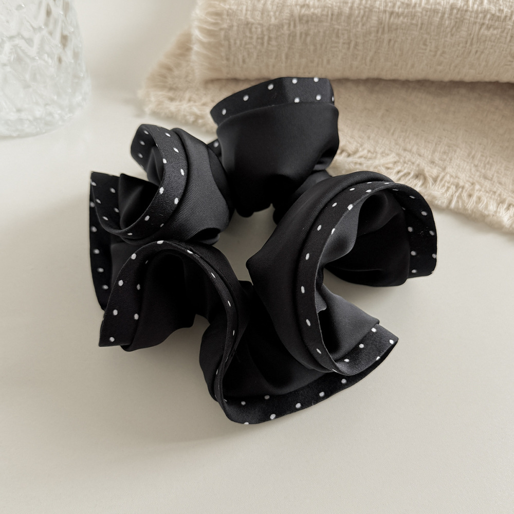 Simple Series Elegant Solid Color Polka Dots Polyester Scrunchies Picture3