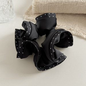 Simple Series Elegant Solid Color Polka Dots Polyester Scrunchies h5 Picture3