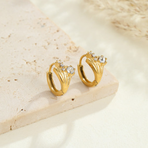 Simple Series Daily Heart Stainless Steel Waterproof Drop Earrings h5 Picture4