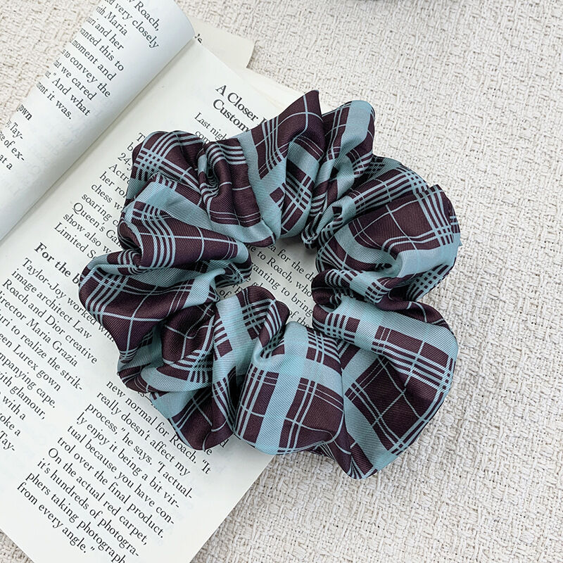 Simple Series Retro Plaid Polka Dots Polyester Scrunchies