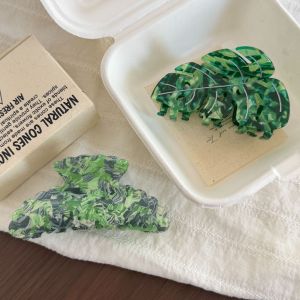 Simple Series Natural Mixed Color Leaf Gradient Color Acetate Hair Claws h5 Picture3