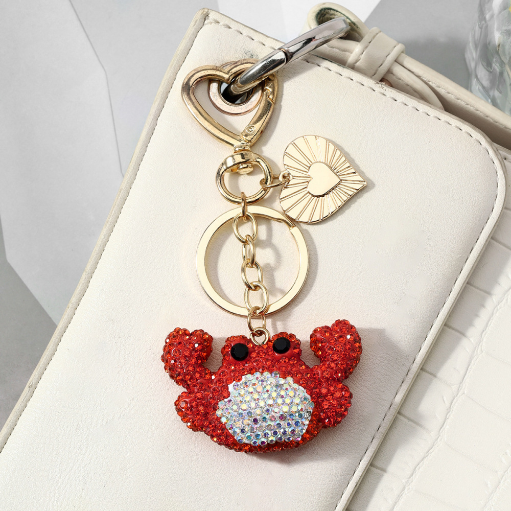 Luxurious Series Cute Heart Cartoon Alloy Rhinestone Keychain Picture4