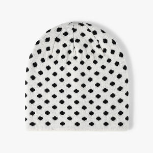 Simple Series Polka Dots Wool Polyester Blend Women's Knitted Beanie h5