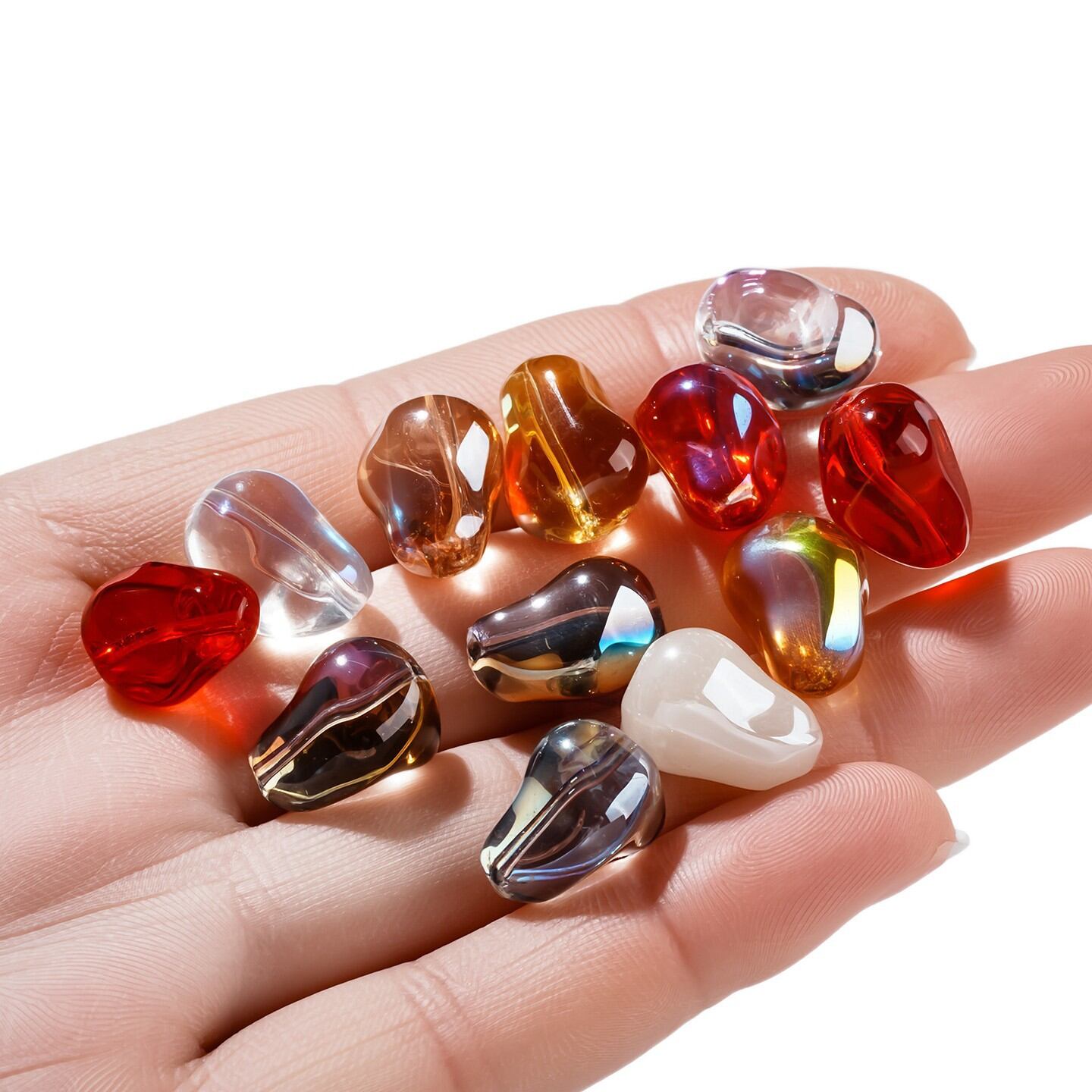 Simple Series Diy Irregular Shape Gradient Color Crystal Beads 2