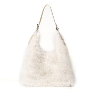 Borsa A Tracolla Quadrata Da Donna In Pelliccia Sintetica A Tinta Unita, Stile Casual E Soffice. h5