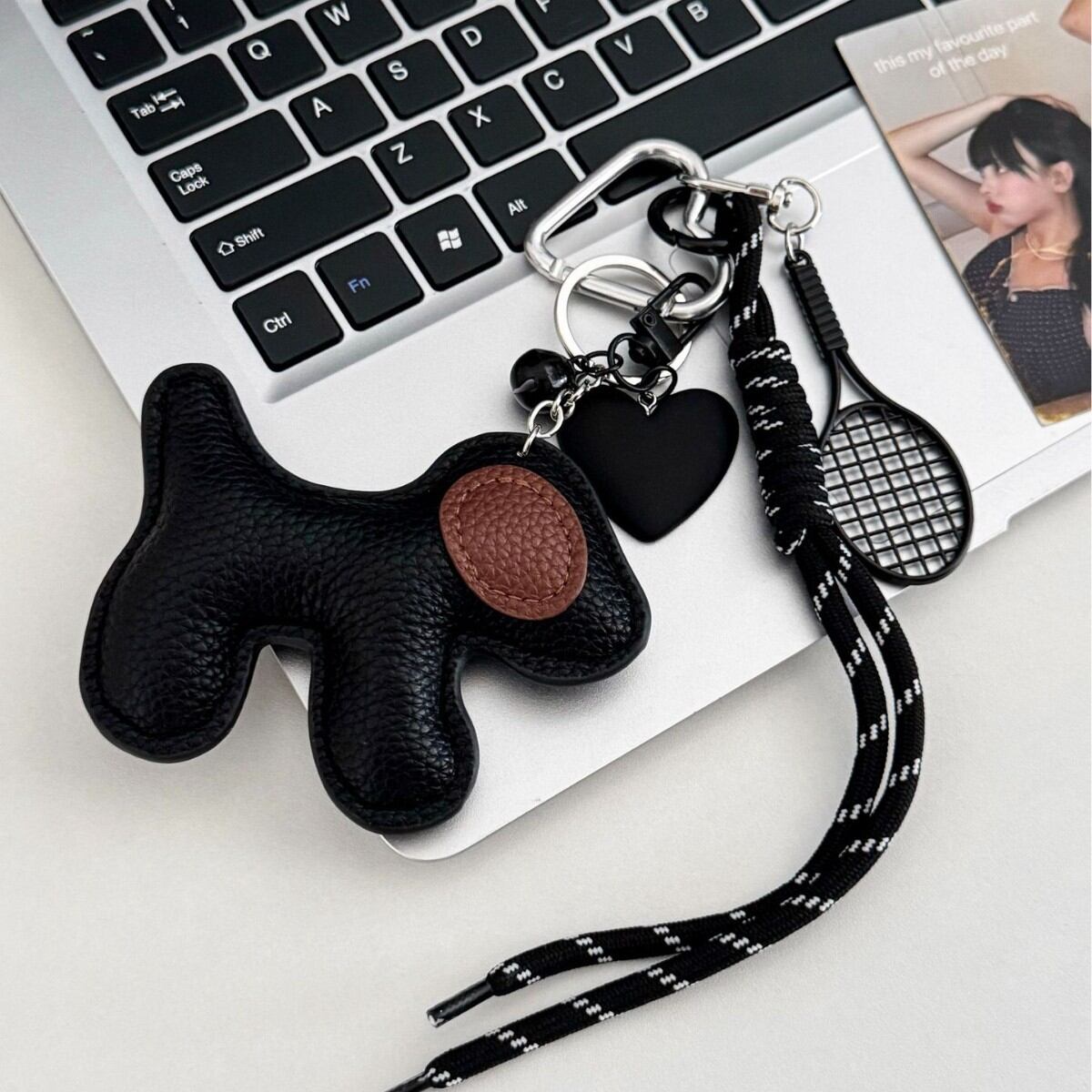 Cute Pu Dog Bag Charms 2