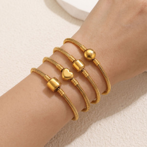 Simple Series Diy Heart Chain Stainless Steel Waterproof Gold Color Stringing Materials h5 Picture2