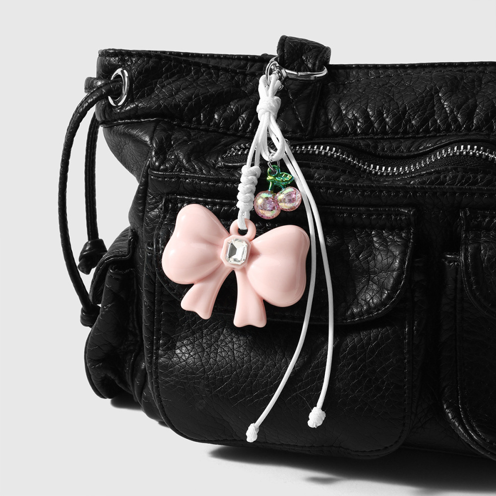 Simple Series Daily Fruit Bow Knot Solid Color Alloy Bag Charms Picture3