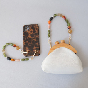 Simple Series Retro Beads Mixed Color Acrylic Phone Chain Bag Straps h5 Picture2