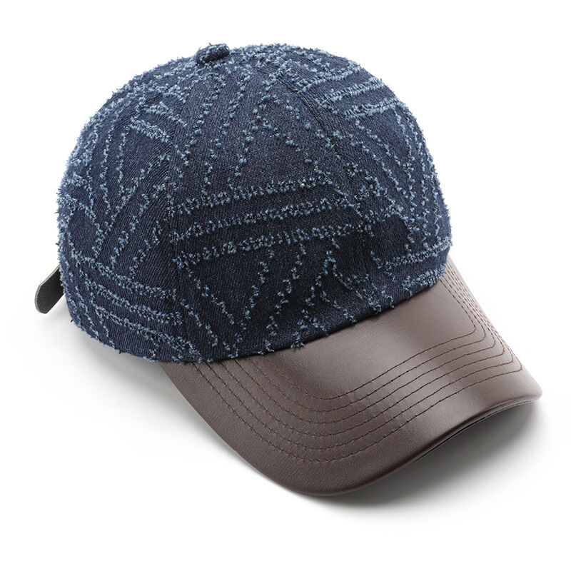 Mixed Color Denim Fabric Baseball Cap Picture4