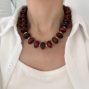 Simple Series Retro Beads Gradient Color Resin Women's Jewelry Sets h5 Picture2