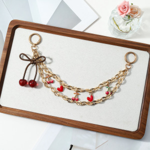 Simple Series Daily Heart Bow Knot Cherry Alloy Bag Charms h5 Picture4