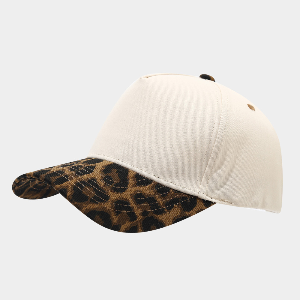 Simple Series Casual Leopard Print Stripe Plaid Mixed Color Leaf Cotton Baseball Cap 
