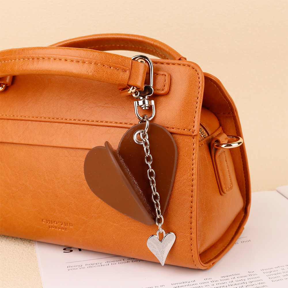 Simple Series Daily Heart Solid Color Pu Bag Charms Picture2