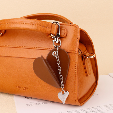 Simple Series Daily Heart Solid Color Pu Bag Charms 2