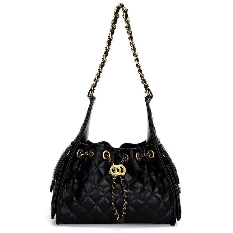 Borsa A Tracolla Quadrata Da Donna In Stile Casual Con Cuciture Trapuntate, Dettagli In Metallo E Catena In Tinta Unita, In Pu Di Alta Qualità. h5Immagine2