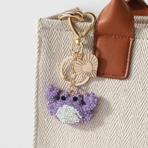 Luxurious Series Cute Heart Cartoon Alloy Rhinestone Keychain h5 Picture5