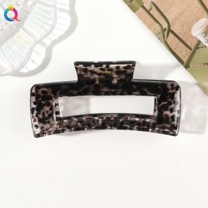 Simple Series Retro Leopard Print Gradient Color Polystyrene Hair Claws h5