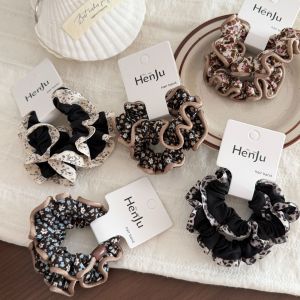 Simple Series Daily Flower Leopard Print Polyester Scrunchies h5 Picture4
