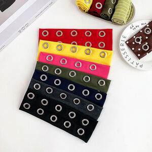 Simple Series Casual Solid Color Circle Rivet Fabric Hair Bands h5 Picture5