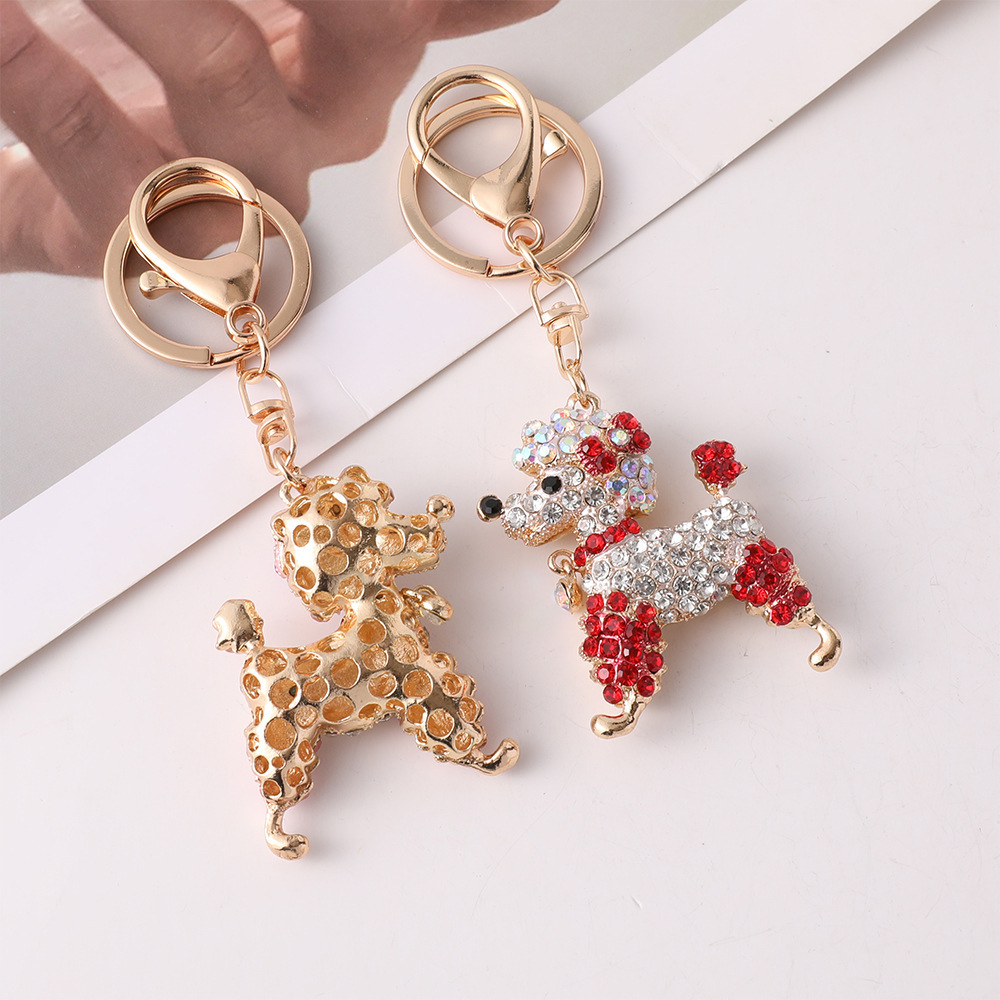 Luxurious Series Cute Animal Mixed Color Alloy Rhinestone Keychain h5Picture4