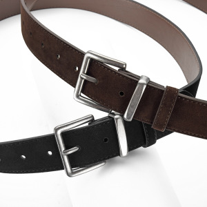 Simple Series Daily Solid Color Leopard Print Suede Belt h5 Picture4