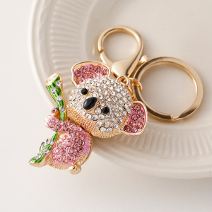 Luxurious Series Cute Animal Mixed Color Alloy Rhinestone Keychain h5 Picture4