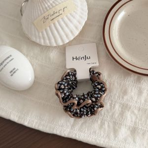 Simple Series Daily Flower Leopard Print Polyester Scrunchies h5 