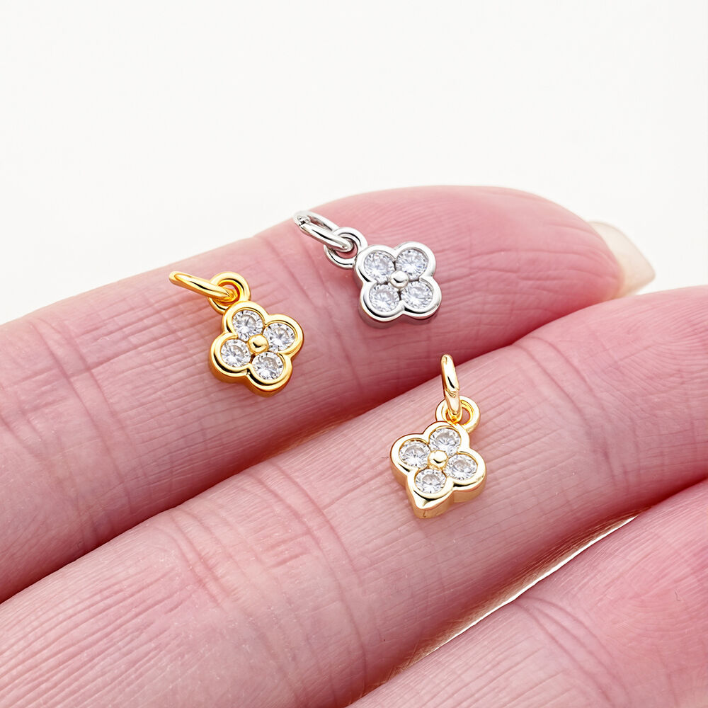 Simple Series Diy Clover Copper Gold Color Women's Pendants h5Picture3