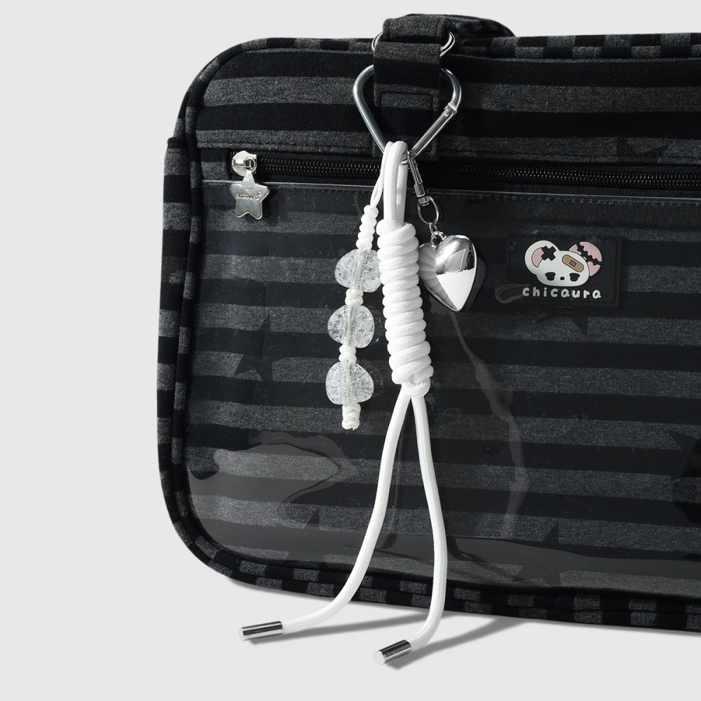 Simple Series Daily Heart Beads Woven Alloy Bag Charms Picture5