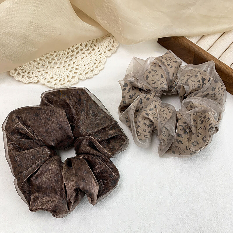 Simple Series Retro Leopard Print Organza Scrunchies h5Picture3