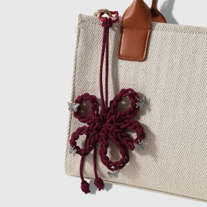 Simple Series Daily Flower Solid Color Woven Alloy Bag Charms h5 Picture4