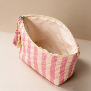 Simple Series Daily Stripe Tassel Mixed Color Polyester Makeup Bags h5 Picture2
