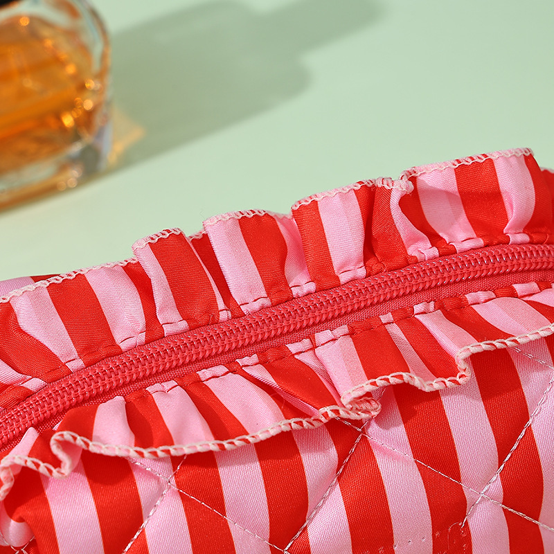 Simple Series Casual Stripe Mixed Color Cotton Makeup Bags h5Picture4