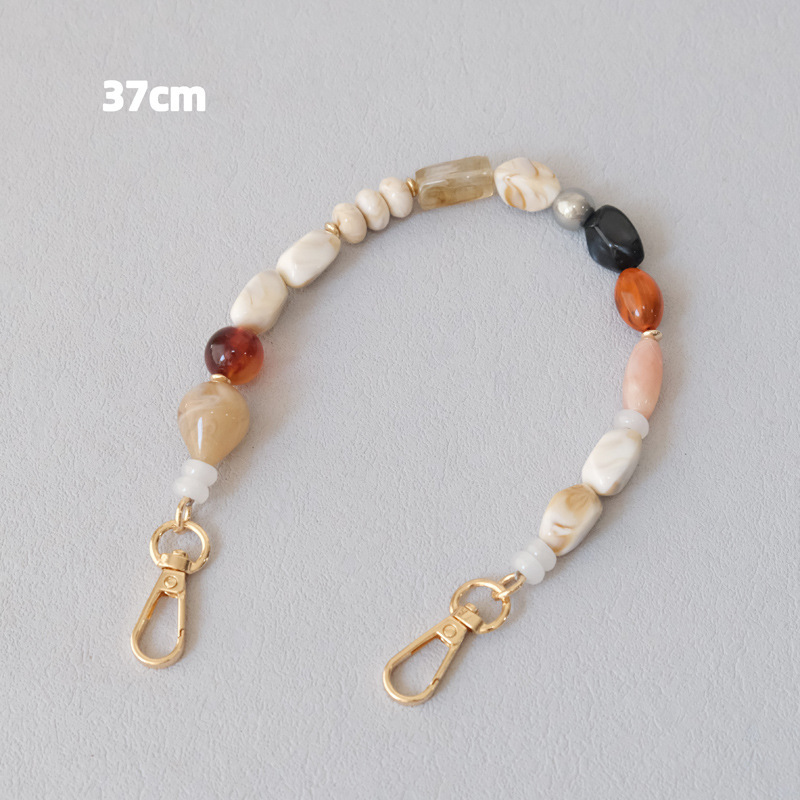 Simple Series Retro Beads Mixed Color Acrylic Phone Chain Bag Straps