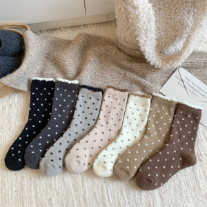 Basic Polka Dots Color Clash Mid-Calf Socks h5 Picture2