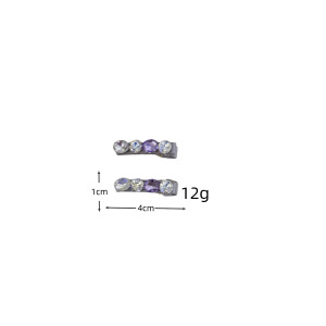 Luxurious Series Retro Mixed Color Geometric Shape Alloy Rhinestone Hair Clips h5 Picture4