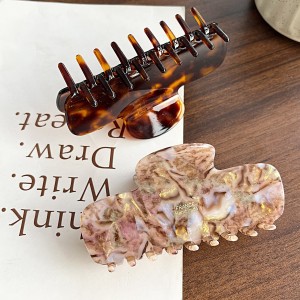 Simple Series Daily Letter Leopard Print Gradient Color Acetate Hair Claws h5 Picture4