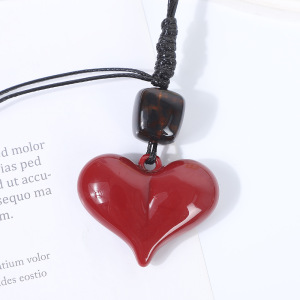 Simple Series Daily Heart Geometric Shape Resin Keychain h5 Picture3