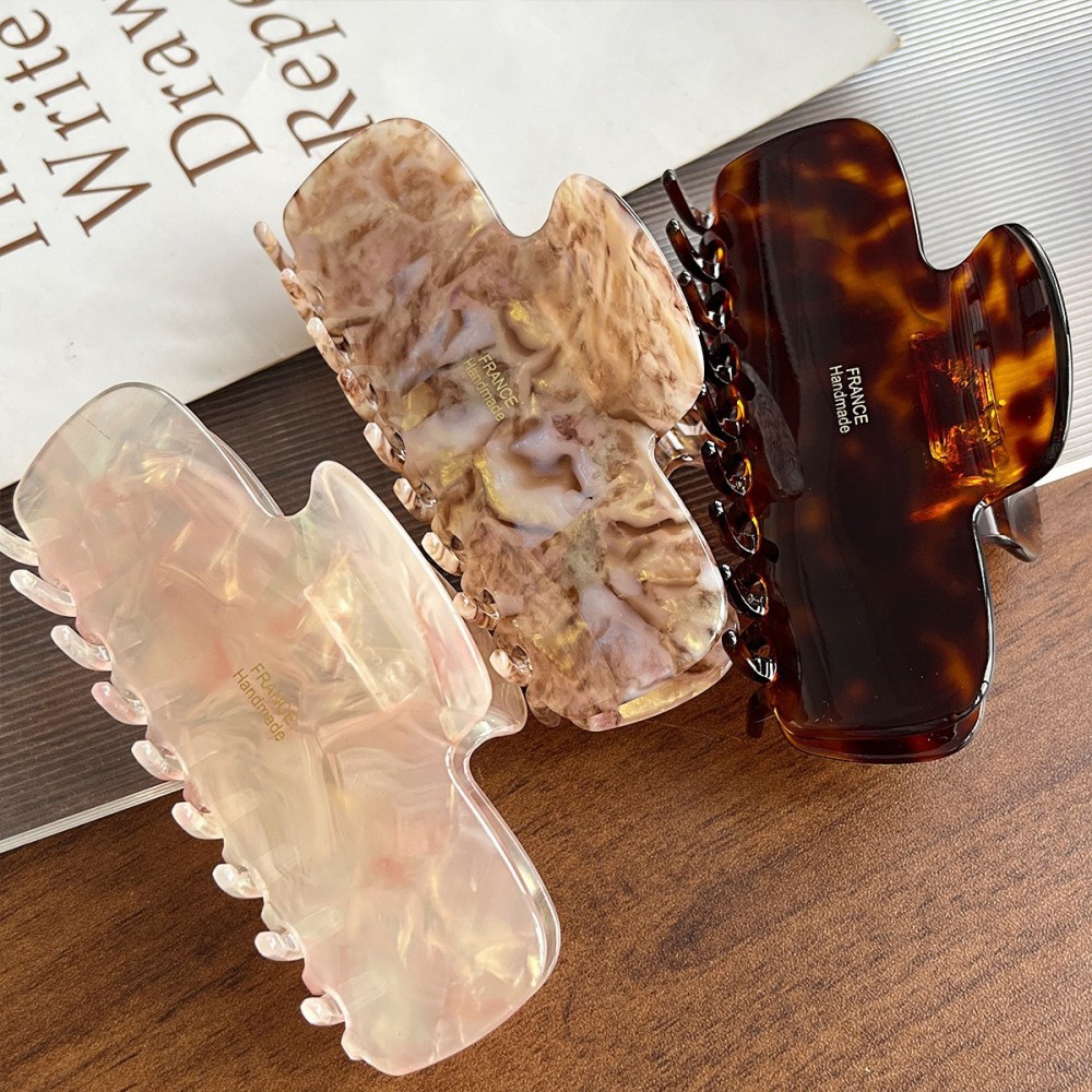 Simple Series Daily Letter Leopard Print Gradient Color Acetate Hair Claws Picture3