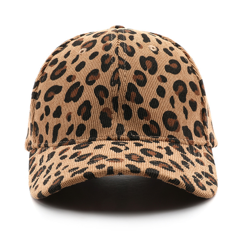 Simple Series Retro-Baseballkappe Aus Cord Mit Leopardenmuster, Unisex Bild3