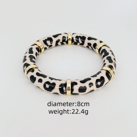 Armreifen aus Acryl mit Retro-Leopardenmuster der Simple Series