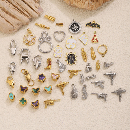 Simple Series Diy Irregular Shape Stainless Steel Waterproof Gold Color Links & Connectors 2