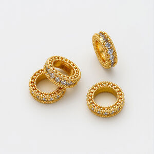 Simple Series Diy Circle Copper Gold Color Spacer Beads h5